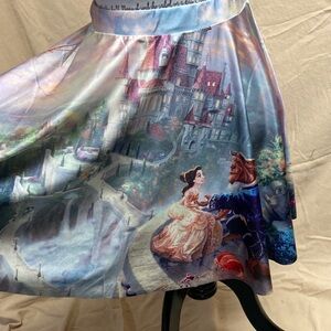 Disney Beauty and the Beast Stretch Skater Skirt - size small